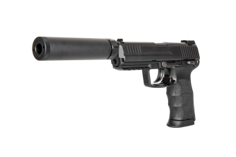 Réplique de pistolet tactique TM45 avec silencieux - noir