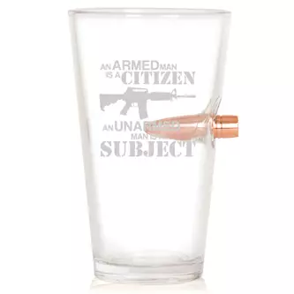 .50 Armed Man Beer Glass