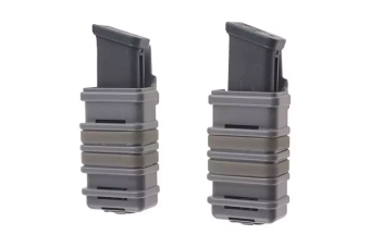 A Set of 2 FAST Magazine Pouches (transverse) For Pistol Magazines - foliage green