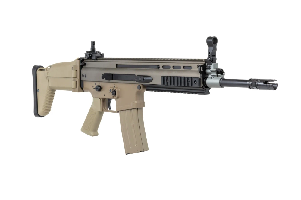 airsoft Cybergun x FN HERSTAL SCAR-L fusil de asalto con maletín de transporte Tan