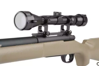 Replika karabinu snajperskiego SW-04J Army z lunetą i dwójnogiem (Upgraded) - tan
