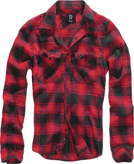 Brandit Checkshirt Flannel Black and Red