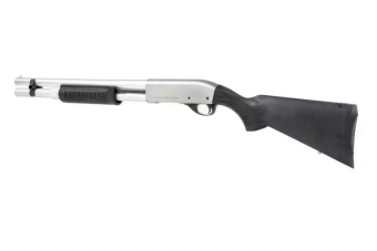 M870 Police Extended Version Shotgun Replica - Silver