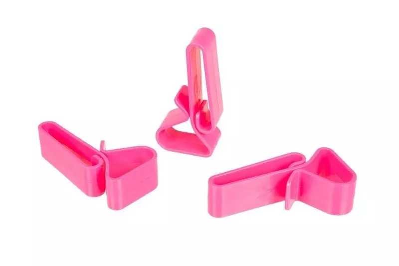 Juego de 3 hebillas de polímero para armadura - rosa
