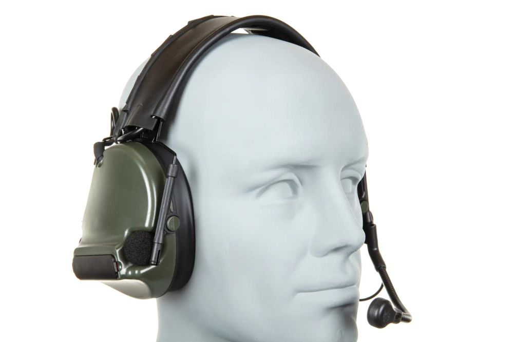 Tactische headset Wosport C5 HD-14-A Olijf