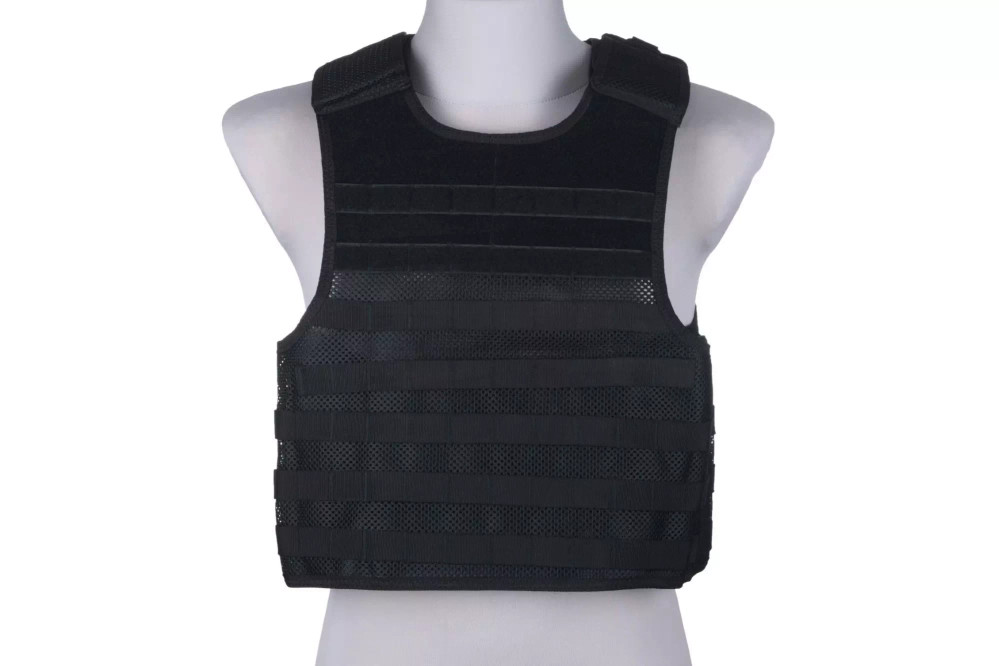 Lekki siatkowy Plate Carrier - czarny