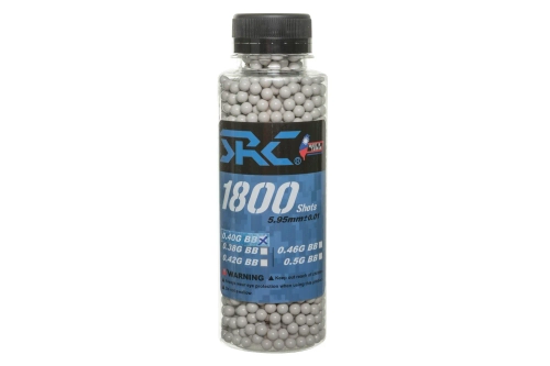 SRC kogels 0,4g flesje 1800 stuks Wit