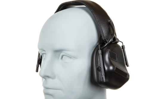 Wosport HD-12 actieve oorbescherming IPSC Gen 5 versie Zwart