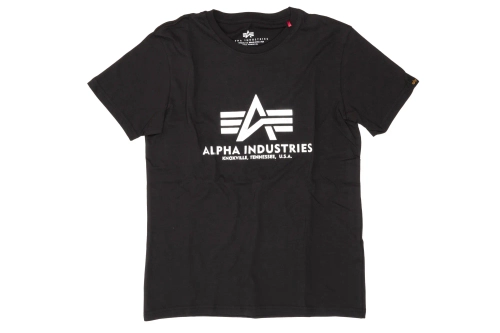 Alpha Industries Basic Folieprint Zwart-Zilver T-Shirt
