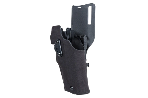 Wosport GB-87 holster met adapter en flipper (linkshandige versie) Zwart
