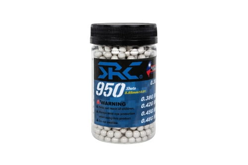 SRC kogels 0,36 g flesje 950 st Wit