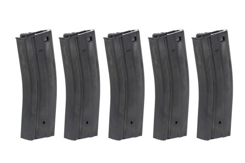 Zestaw 5 magazynków Hi-Cap 350 kulek Arcturus EMM M4/M16 Metal Wheel (QPQ) Czarny