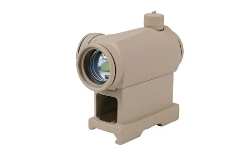 T1 red dot sight replica with QD mount and low mount - tan